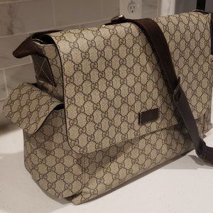Gucci GG Supreme Crossbody Diaper Bag